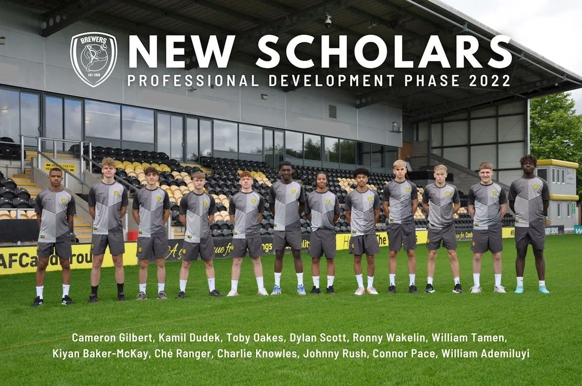 ACADEMY SCHOLARS 2022 ⭐️

Meet the 12 new <a href="/BAFCAcademy/">Burton Albion FC Academy</a> scholars joining our Professional Development Phase side for the 22/23 season!

Find out more about our youth team squad right here ⤵️
buff.ly/3PdUirw

#BAFC
