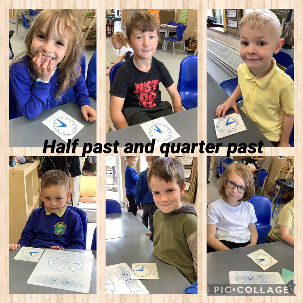 Today we practised telling the time to o’clock, half past and quarter past. We matched digital and analogue times. <a href="/cwmffrwdoer/">Cwmffrwdoer Primary</a> <a href="/KT_Matthews/">Katy Matthews</a>