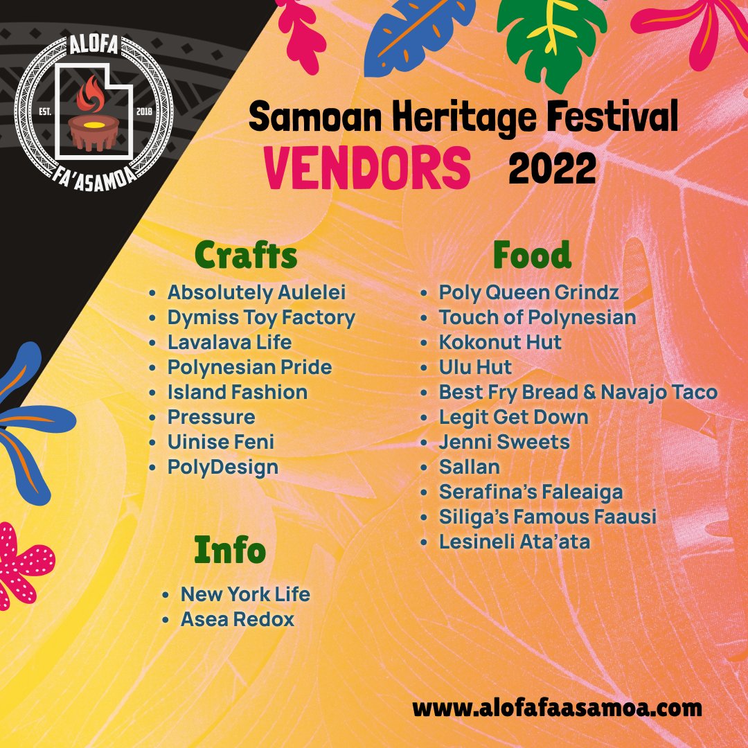AlofaFaasamoa's tweet photo. Please join us July 18-23 at Southridge Park in Taylorsville for our Samoan Heritage Festival! More details can be found on our website at https://t.co/1PQsneViOG

#samoan #samoanheritage #samoanculture #polynesian #culturalevent #utahculture #utahsummerevents https://t.co/bRxqAuCCVF