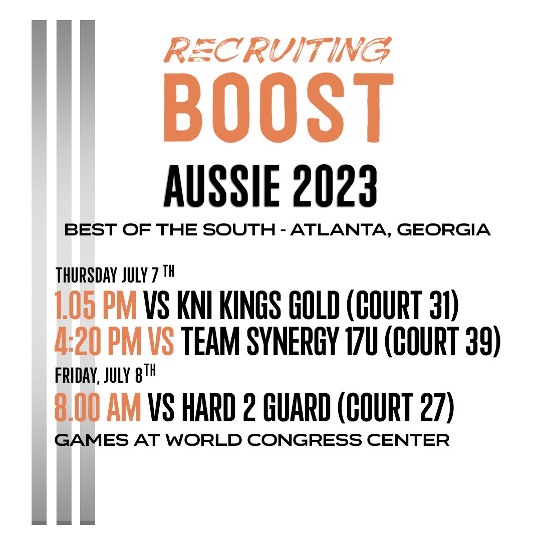 recruitingboost's tweet photo. Updated Aussie 2023 Schedule! https://t.co/T9kXt9ACQE
