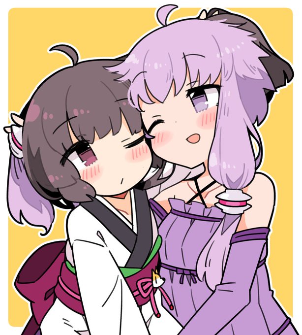 ポニテができないゆかりさんに分けてあげるきりたんvsもみあげで返すゆかりさん 