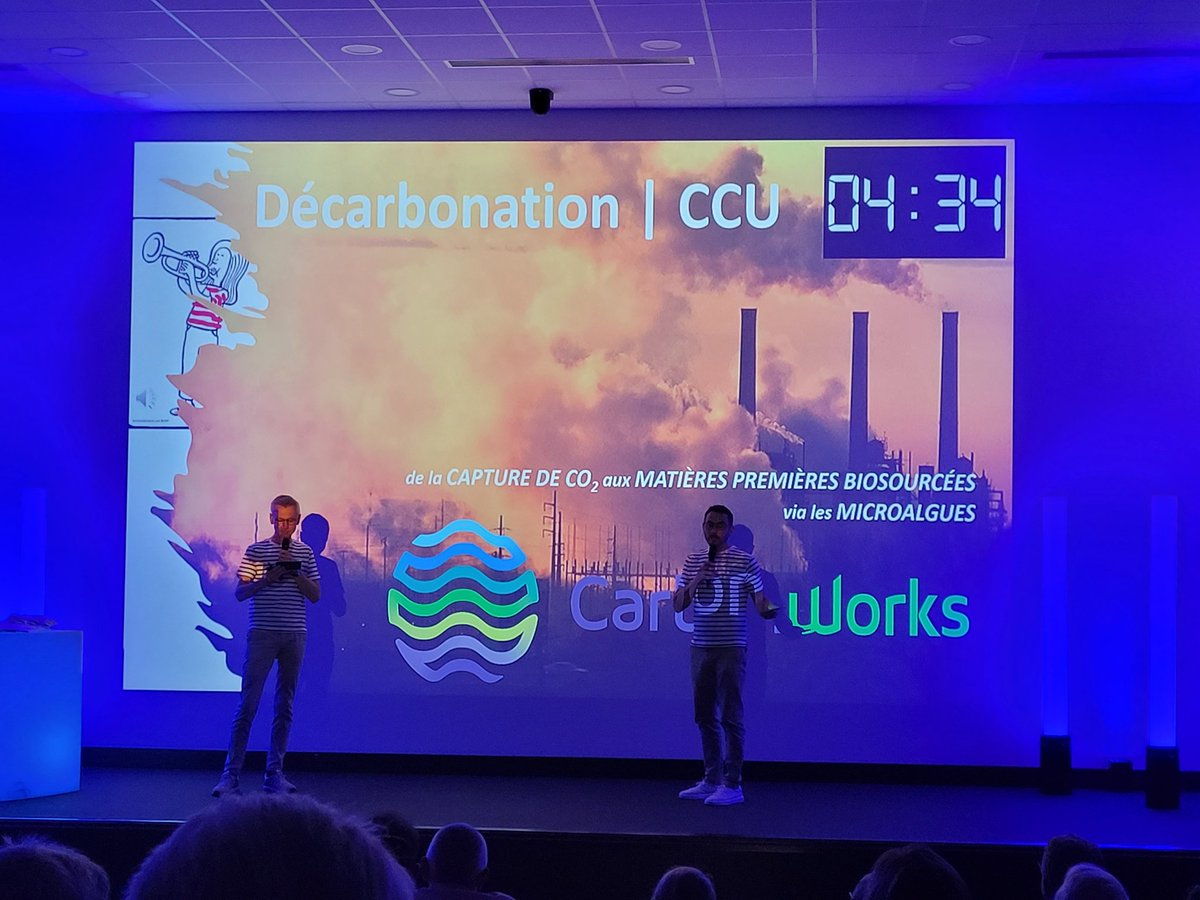 FLOWER_interreg's tweet photo. Les marins de la startup #CarbonWorks qui valorisent le CO2 

#24hB4C https://t.co/meKAsOWiFd
