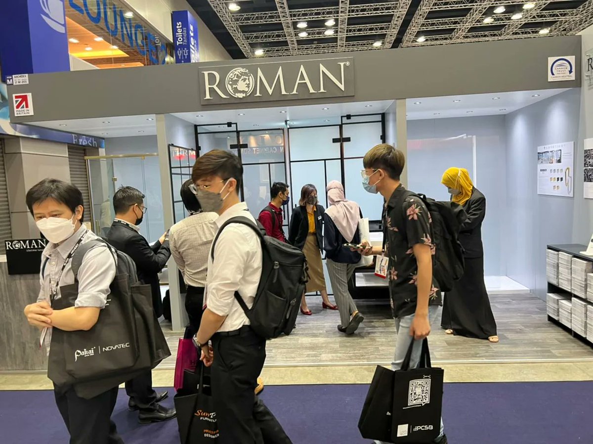 romanltd's tweet photo. Thank you for visiting the Roman Stand at the #archidex2022 exhibition! We hope that you were impressed with the showcase of our finest shower products, bespoke capability and vast experience – all proudly made in Britain.

#archidex #stands #exhibition #networking #malaysia https://t.co/ZVfEguww0r