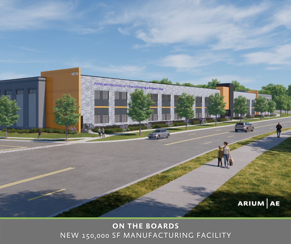 AriumAE's tweet photo. On the Boards! #AriumAE’s shell building studio was awarded the #AEdesign of a 150,000 SF facility in Germantown. We're also leading the complex interior fit-out for a confidential high-tech company's manufacturing facility.
#Architects #Engineers #InteriorDesigners #MidAtlantic https://t.co/dOwn1KnbOM
