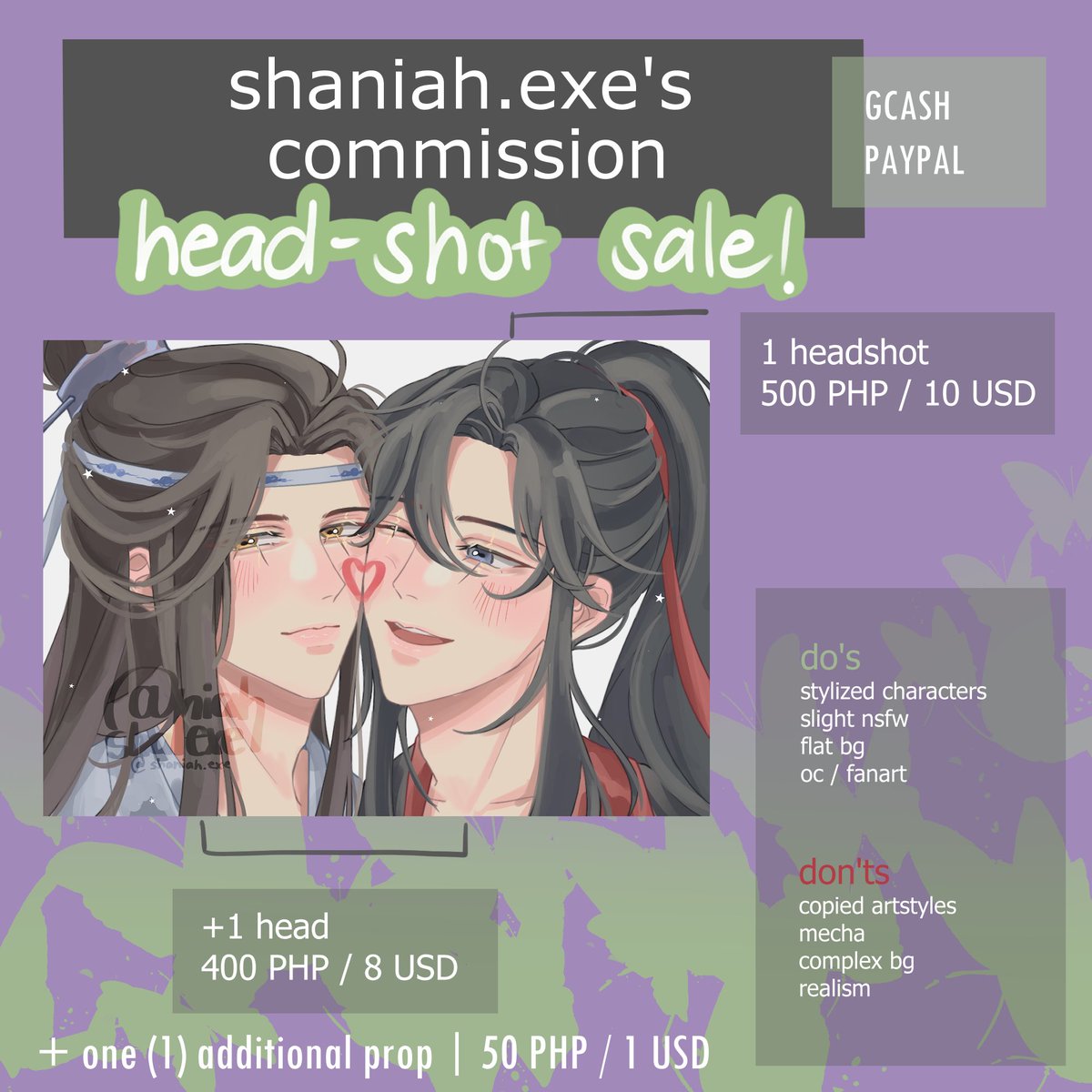 shaniahexe's tweet photo. once again my headshot commissions are on sale again and let me know if you are interested thru dms 😊😊😊 go to my carrd for my full commission sheet !! #artcommissions #localcommissions #commissionsheet #artph #digitalart #artcomms https://t.co/qF3EH2HUgu