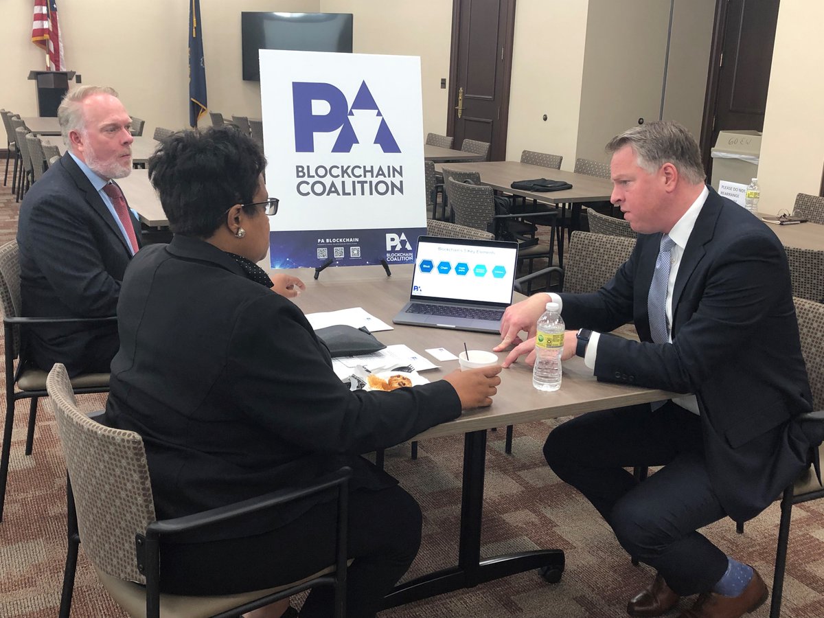 pa_blockchain's tweet image. PBC takes Harrisburg - thank you to all of the legislators who took time to learn more about blockchain technology!

#blockchain #blockchaintechnology #pacapitol