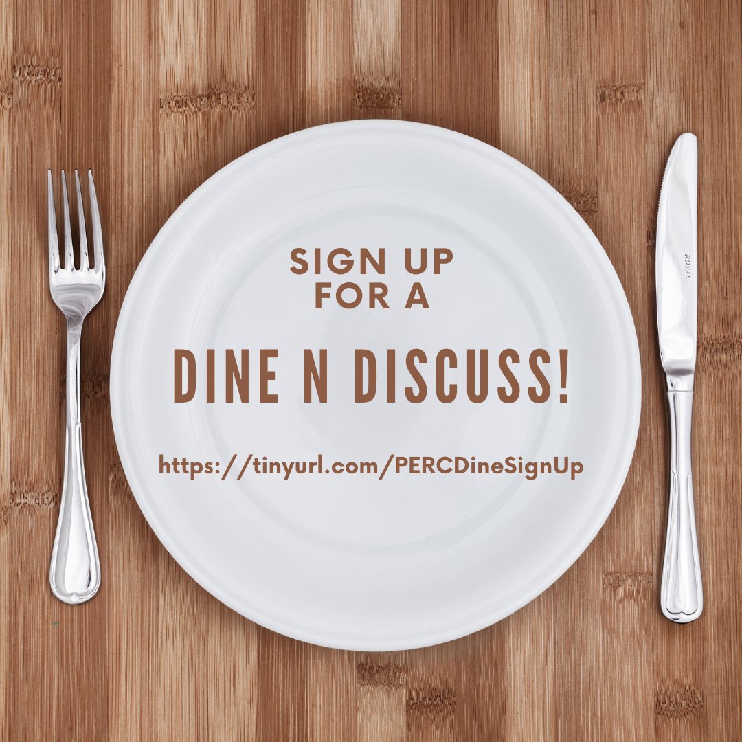 We're looking forward to seeing you in Grand Rapids or virtually next week! We had ten folks volunteer to facilitate groups (some in person and some virtual) and there are still spots left!
Sign up for a group here: tinyurl.com/PERCDineSignUp
