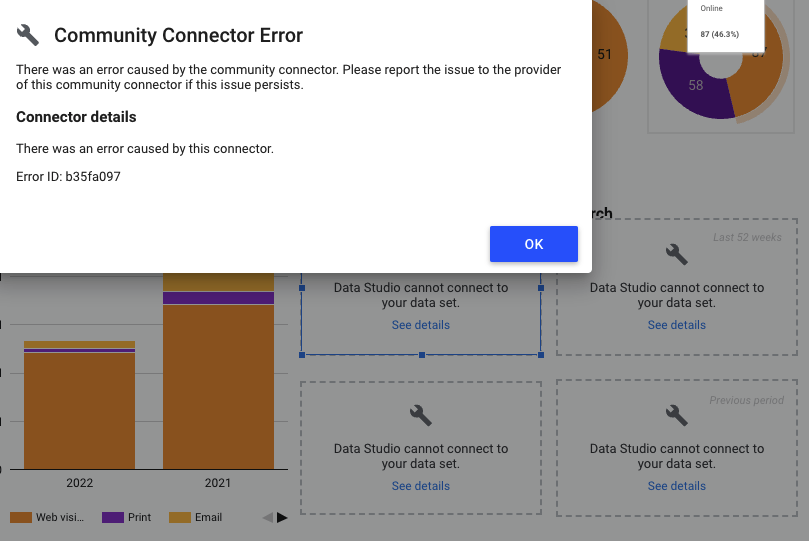 BigGMK's tweet photo. @simon_jthompson  been using https://t.co/l9R67exJCP for quite a while, and often we get this error.

Is this rate limit, or something similar? This connector has been down for a few days now. Any insight would be really helpful ☺️

We've tried a new API key, but get same error. https://t.co/DJgy1M64PC