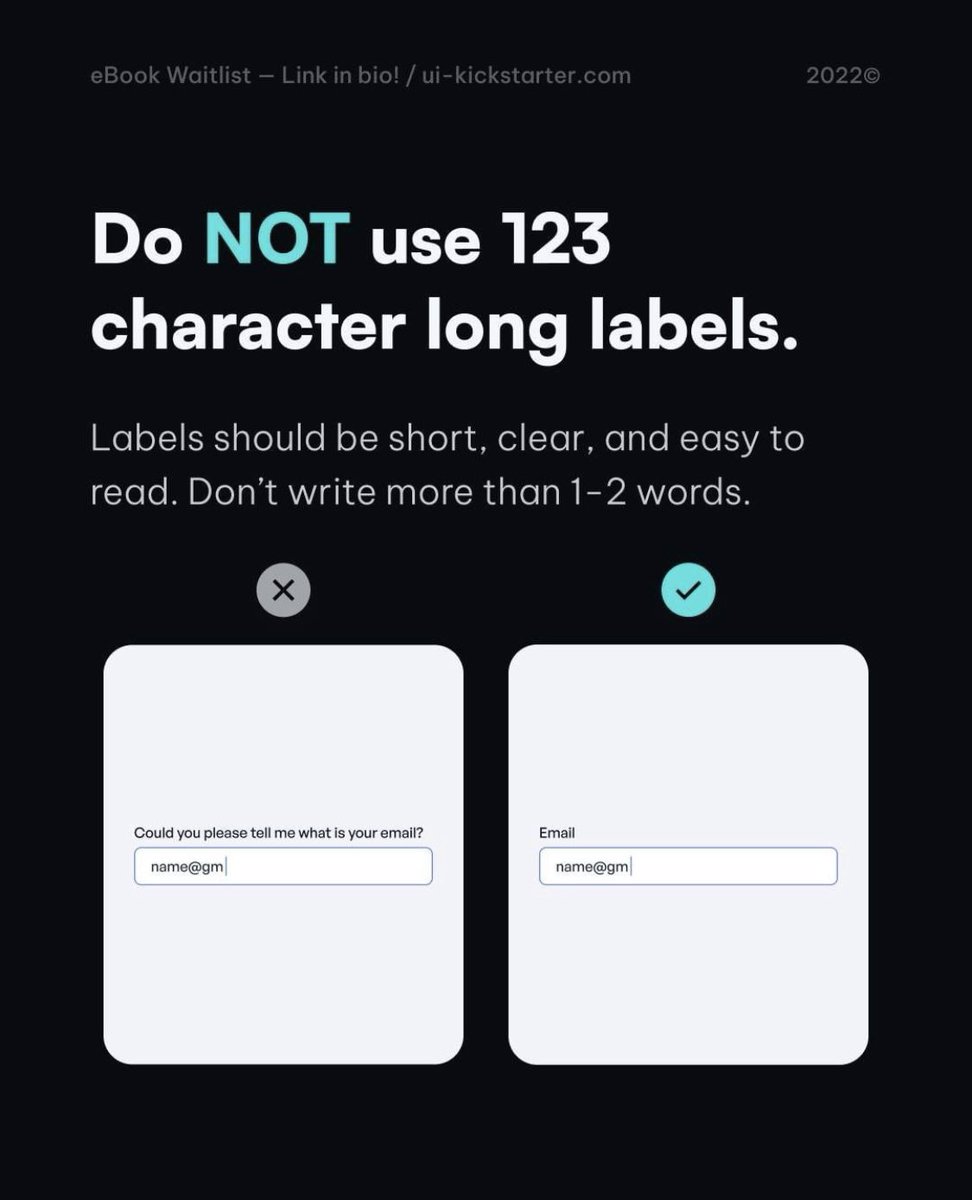 UI/UX designers, do not make these mistakes when designing a form.

🧵A Thread https://t.co/S00IVpuMF...