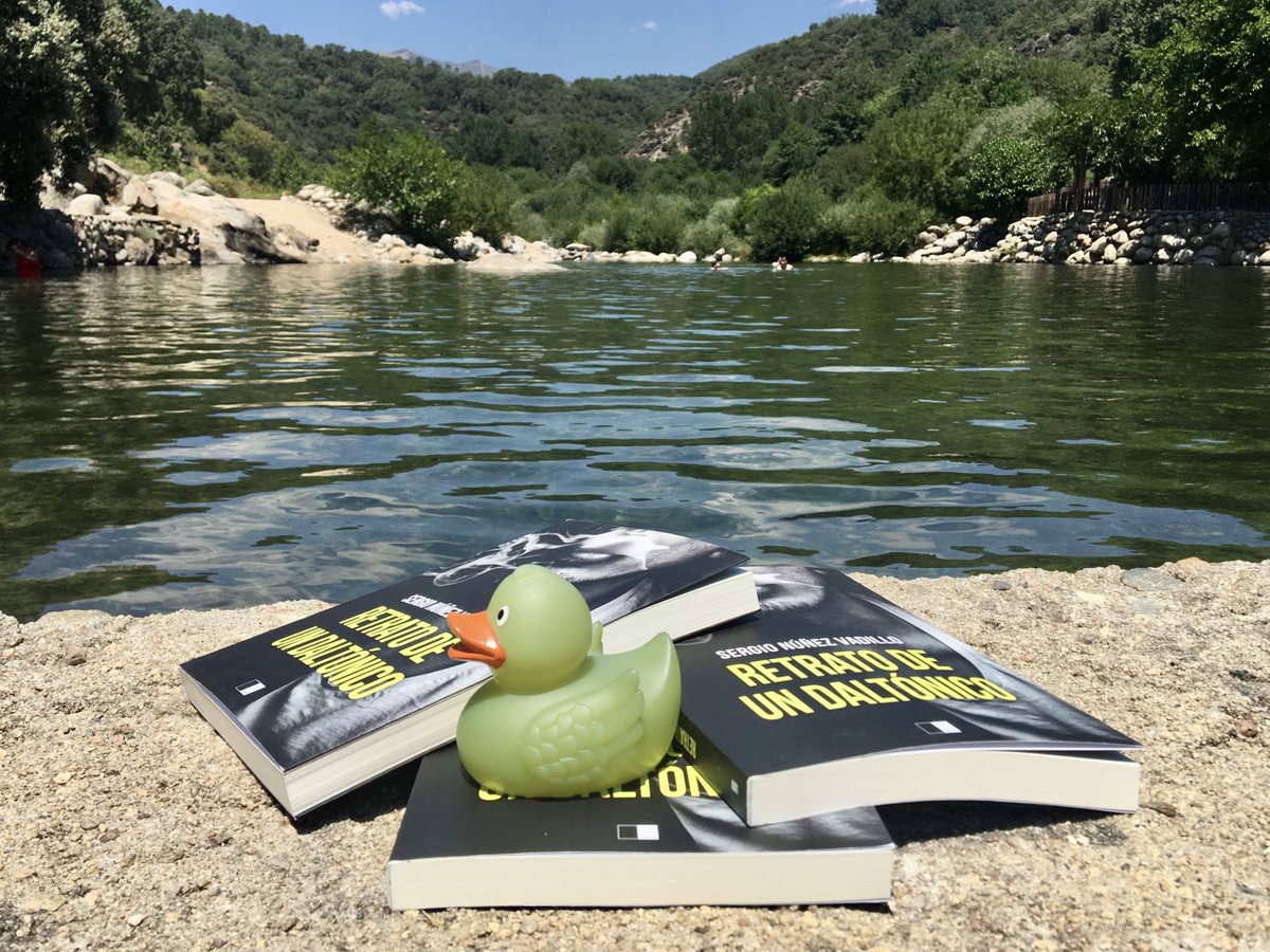 sergiovadillo76's tweet photo. 🦆📚 Hemos pillado a este simpático #patito navegando entre las páginas de #Retratodeundaltónico en #Gredos disfrutando en sus aguas cristalinas, flotando entre sueños y olas 🌊 #patitogoma #duckstore
🎁 Novela ya a la venta en #librerías y comercio #online https://t.co/r9PBwK8um7