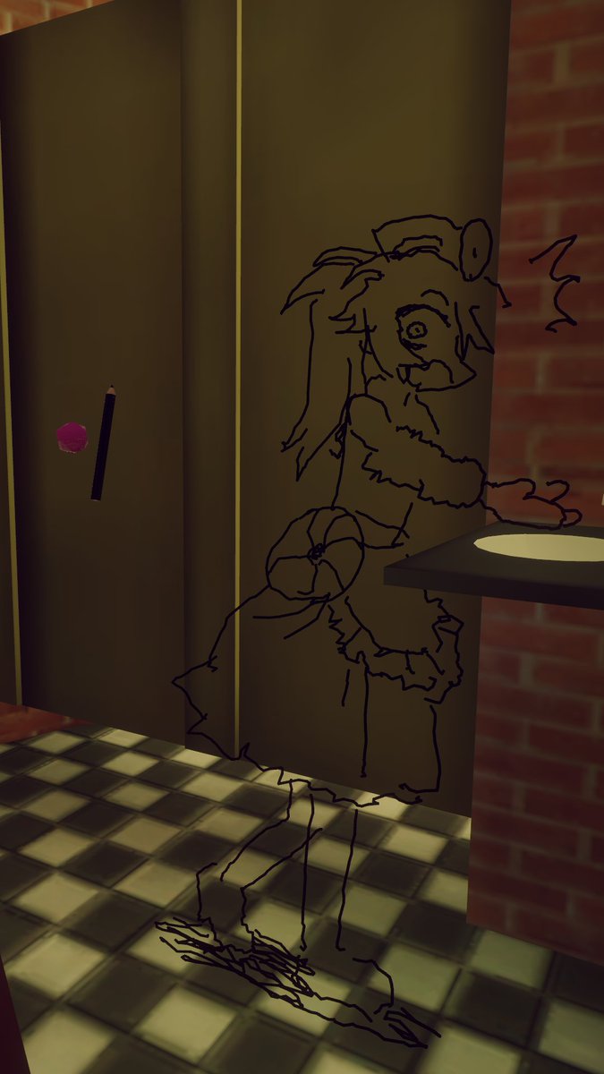 これは今日ワールドで描いた絵!

#水辺で乾杯2022 #VRChat 
#彩のつくし #春日部つむぎ 
#くるみちゃんまじ天使 