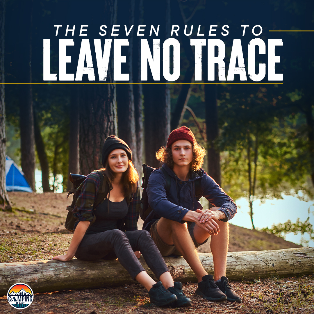 campingiseasy's tweet photo. Here are seven rules to leave no trace. 👇

✅Plan ahead and prepare
✅Travel and camp on durable surfaces
✅Dispose of waste properly
✅Leave what you find
✅Minimize campfire impacts
✅Respect wildlife
✅Be considerate of other visitors https://t.co/asPpHsPIvF