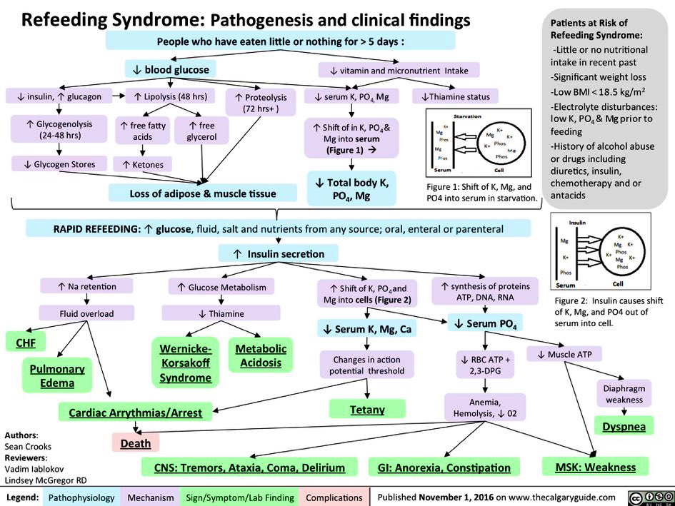 💡Refeeding syndrome #MedEd #Nutrition #MedTwitter Via @thecalgaryguide H/T @drkeithsiau