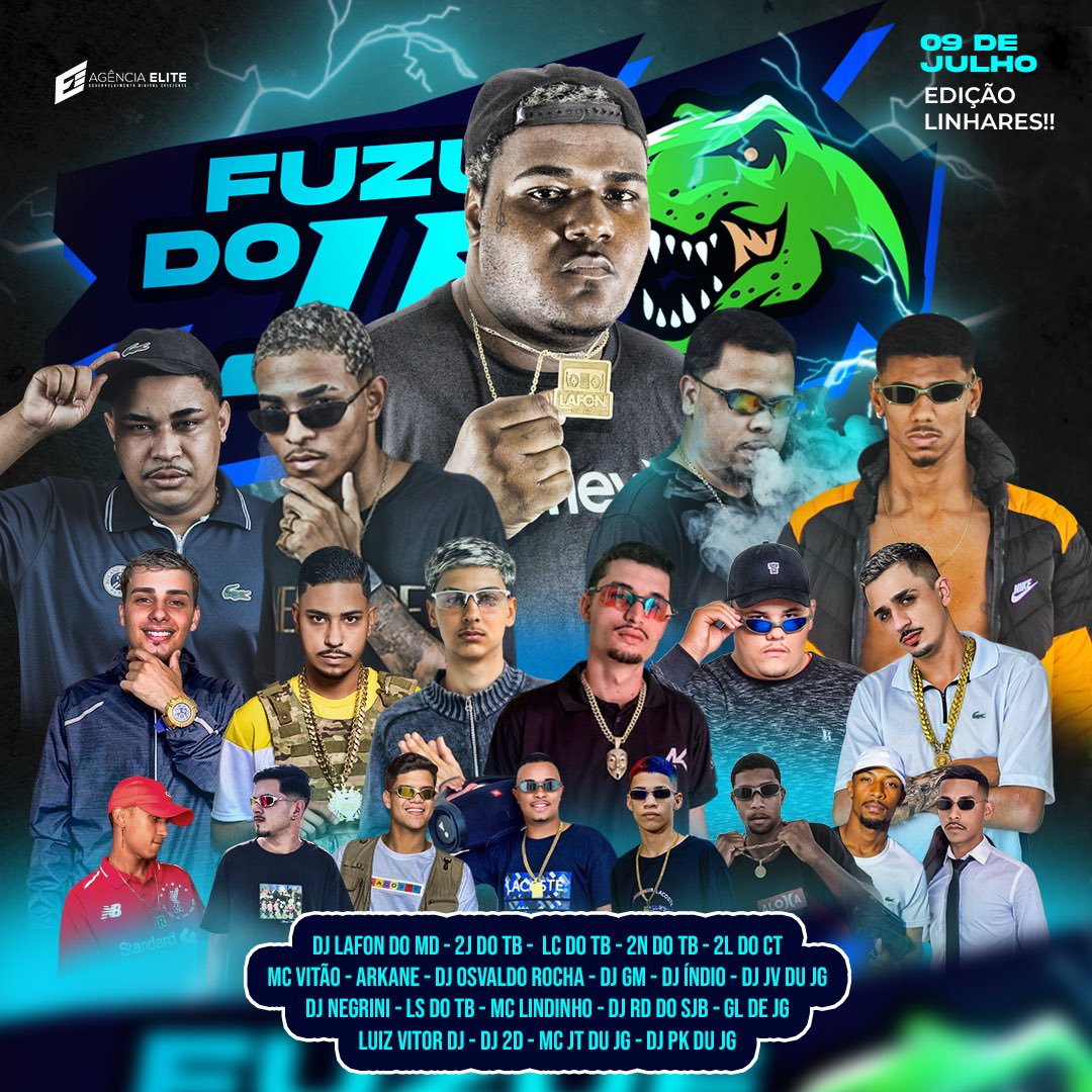 jg_Tropa's tweet photo. ESTÃO PREPARADOS? 🦖🤪

FUZUÊ DO JG pela primeira vez uma edição fora de casa e dessa vez a cidade escolhida para prestiagir o espetáculo foi LINHARES. 😝

DIRETAMENTE do Rio de Janeiro LAFON DO MD “poze poze é o malvadão” 🥳🎉🦖 https://t.co/NcQQUYlbhF