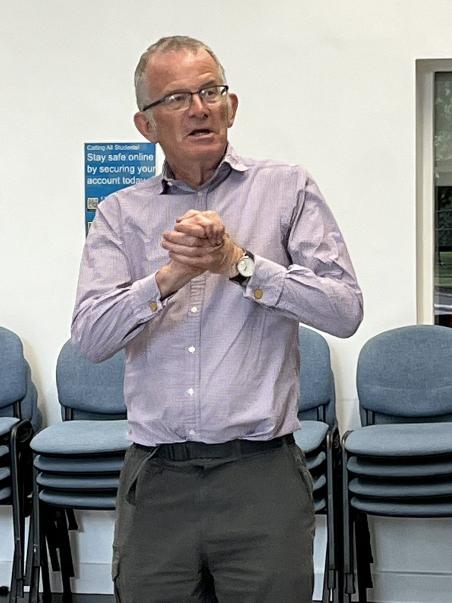 JaneHeadleyTL's tweet photo. Colleagues @HarperAdamsUni gathered today to say farewell to Dr James Bell aka @chilworthflyer. Apparently he attended his recruitment interview in cycling Lycra in an Internet cafe in the midst of a holiday. Hope you enjoy the opportunity for more cycling with @TraceyBellBiz 🚵‍♀️ https://t.co/h3k8Dbbz9y