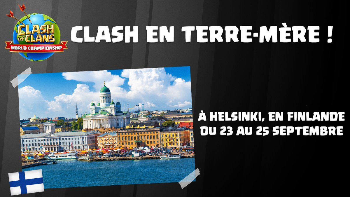 ClashofClansFce's tweet photo. Les #ClashWorlds de retour aux sources ! 

Apprenez-en plus sur la finale du championnat du monde qui se jouera en personne à Helsinki, avec un prix de 300 000 $ pour les vainqueurs !

 📰 : https://t.co/VuLpxCFVPP https://t.co/sAE75fmU0N