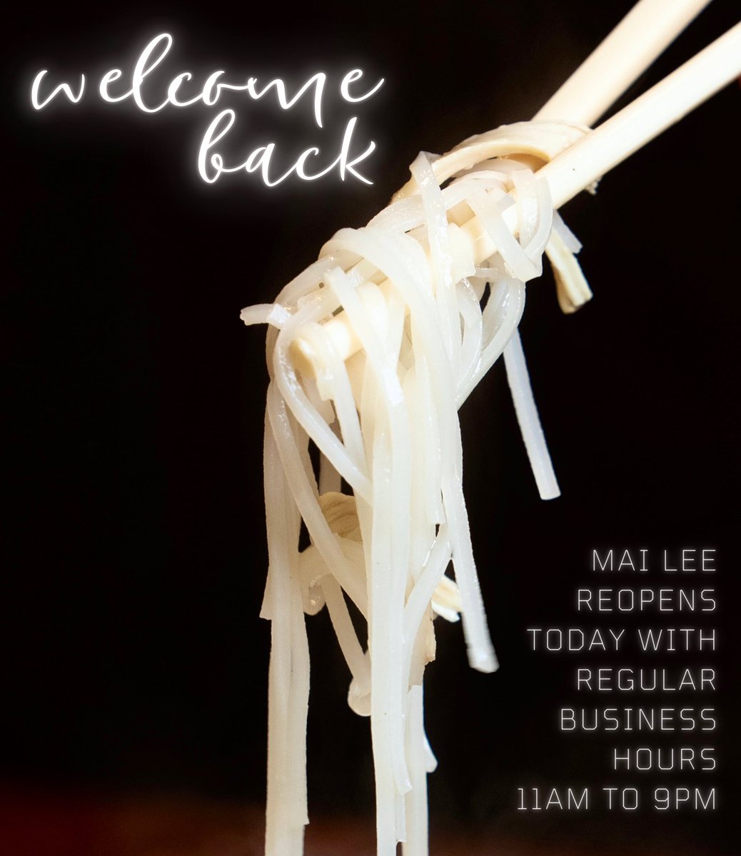 MaiLeeSTL's tweet photo. Have you missed us as much as we’ve missed you??
The #MaiLee team is back in action today, come get your #vietnomnom fix 🥢
#gotmailee #31pho #maileestl #stl #stlouis #stlfood #stllove #stlproud #stlfoodscene #stlfoodie #stlrestaurants #stlouisfood #stlouisfoodie #stlmade https://t.co/c9lDXQglSY