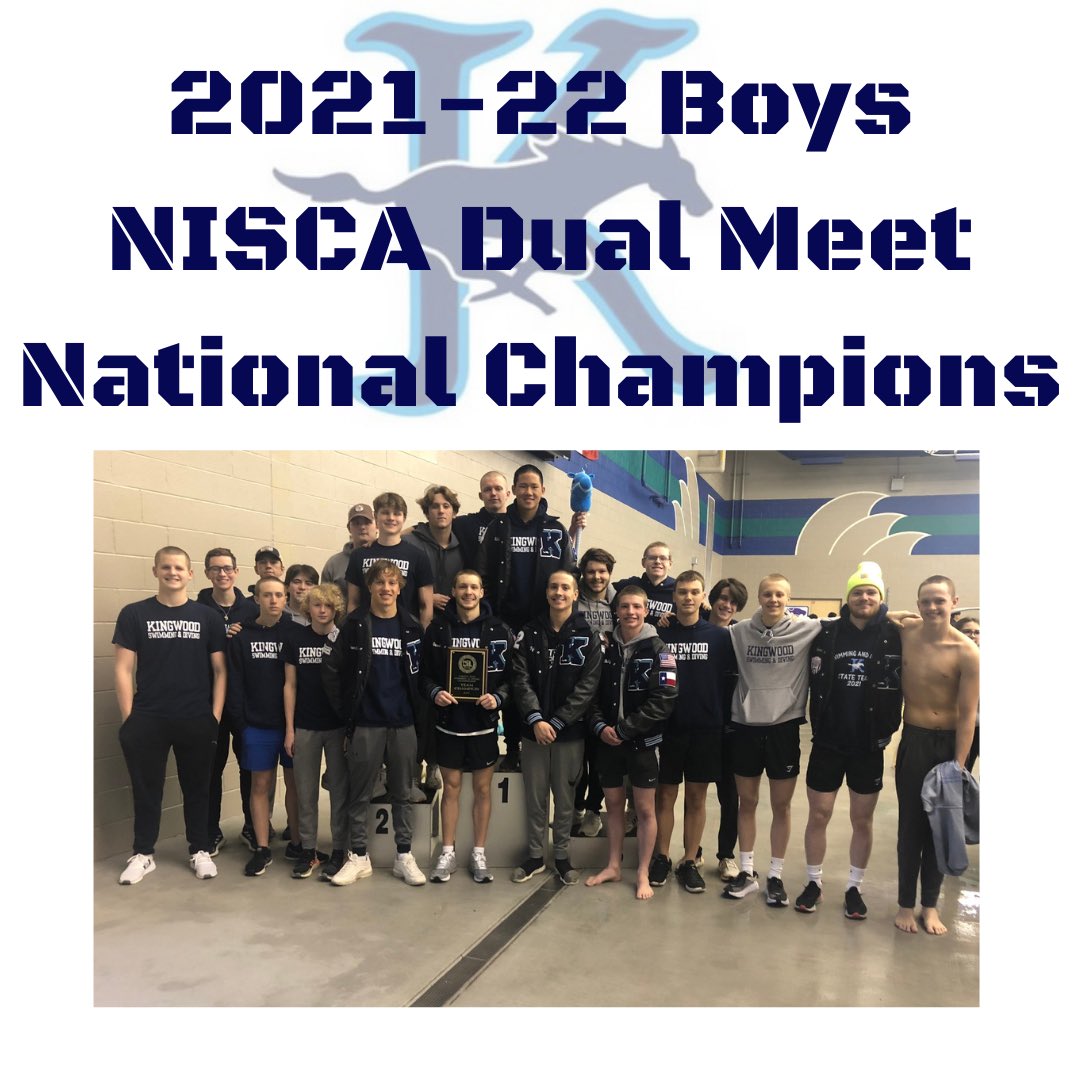 khsswimdive's tweet photo. π¨ ππ₯Our 2021-22 πββοΈBoys were named NISCA dual meet public school National Champions πΊπΈtoday! π₯π Our πGirls finished 7th! @HumbleISD_KHS @HumbleISD_Ath #huki #tradition https://t.co/7qpIMn2ovi