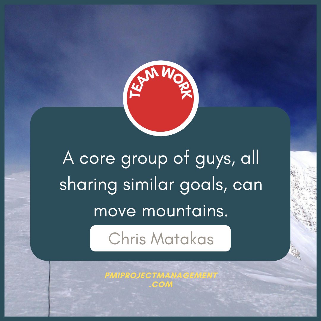 PManagersClub's tweet photo. A core group of guys, all sharing similar goals, can move mountains. TEAM WORK #teamwork #team #collaboration #pmiprojectmanagement #pmi #projectmanagerclub #pmp #projectmanagers #pmo #projectmanagement #teamspirit #projectmanagementee 🚮 https://t.co/jy5OUi02fe