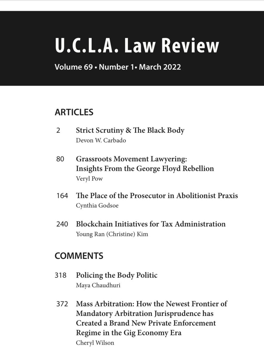 UCLA Law Review on Twitter "UCLA Law Review Volume 69, Issue 1 is