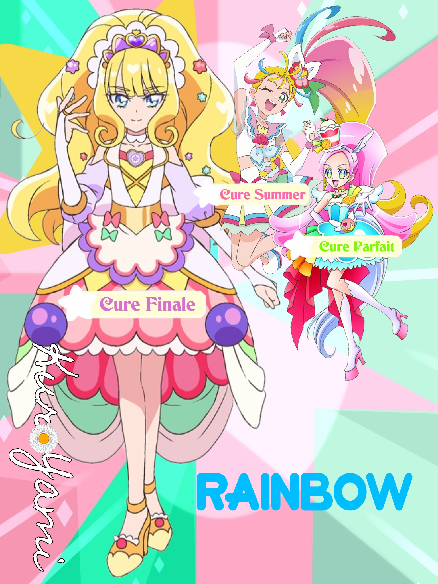 KuroYami on X: Rainbow Precure super form Cure Finale: coming