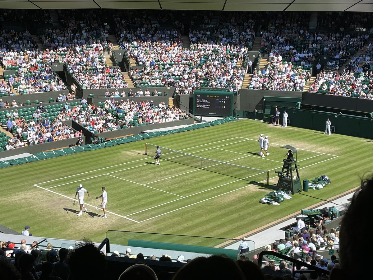 TonyaMeers's tweet photo. Wow the Ram/Salisbury match @Wimbledon is a real nail biter #Wimbledon2022 https://t.co/9F6gXN0044
