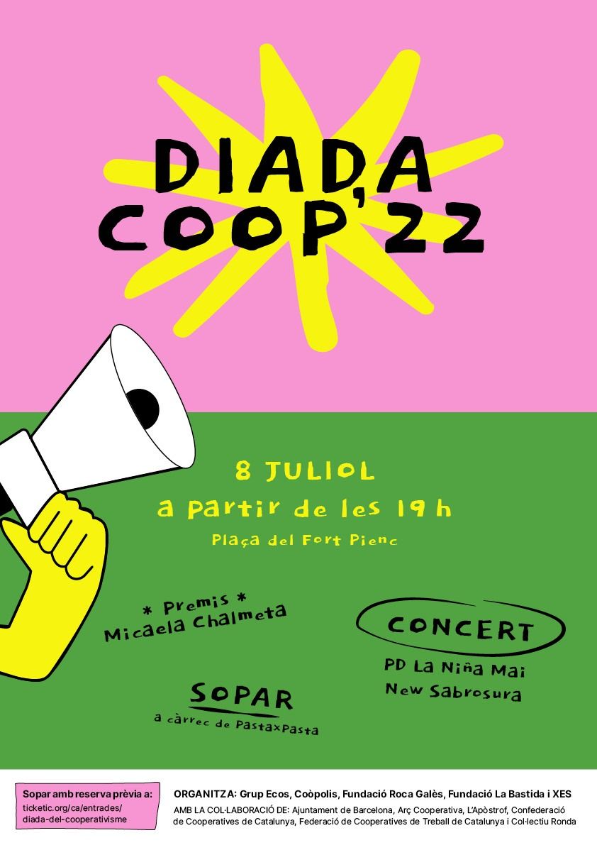 rocagales's tweet photo. La #DiadaCoop d'enguany serà la celebració del centenari @icacoop Demà a #FortPienc #AgendaESS #Cooperativisme Encara et pots apuntar al sopar https://t.co/BDAUEClWSd