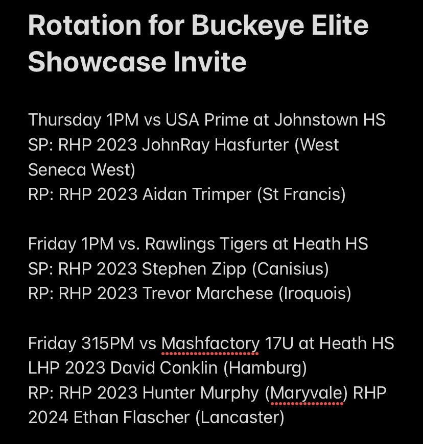 WNYProspects's tweet photo. Showcase is ready for the @BuckeyeElite @PBROhioScout @PBRNewYork #Prospects https://t.co/2cnx8m500F