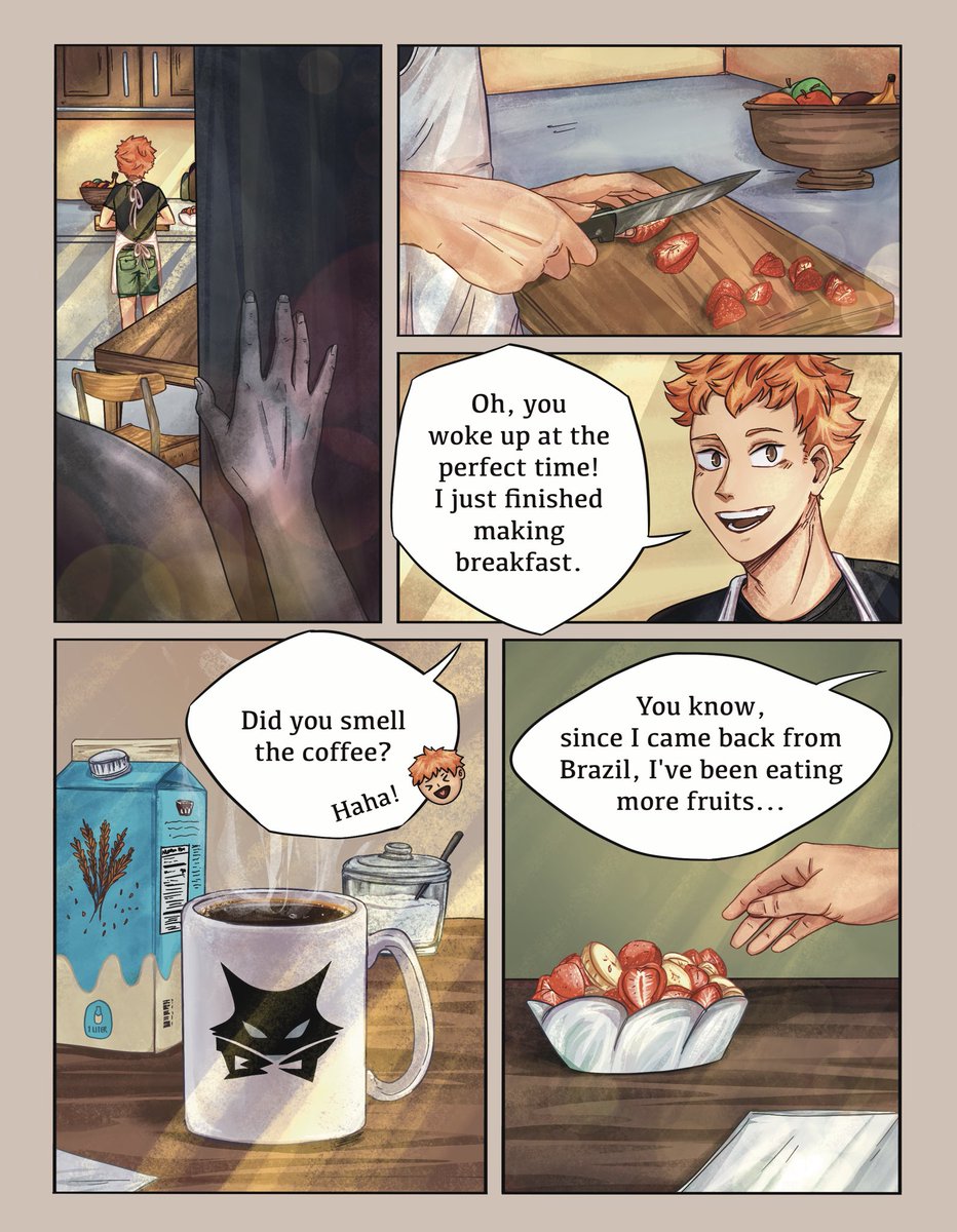 watmels's tweet photo. Breakfast with Hinata 🥰☕☀️

I also made this for @reader_zine! https://t.co/dmdgMe8Rzq