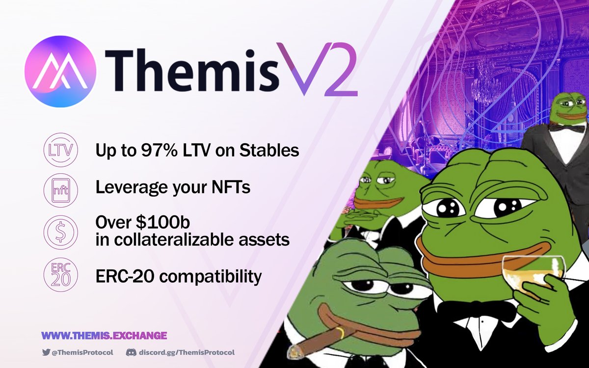 ANNOUNCING THEMIS v2 Overview… Themis v1 addressable market: $3.3 Billion Themis v2 addressable market: $100 Billion + Your opportunities with yield-bearing assets are about to get 33x better 🧵👇