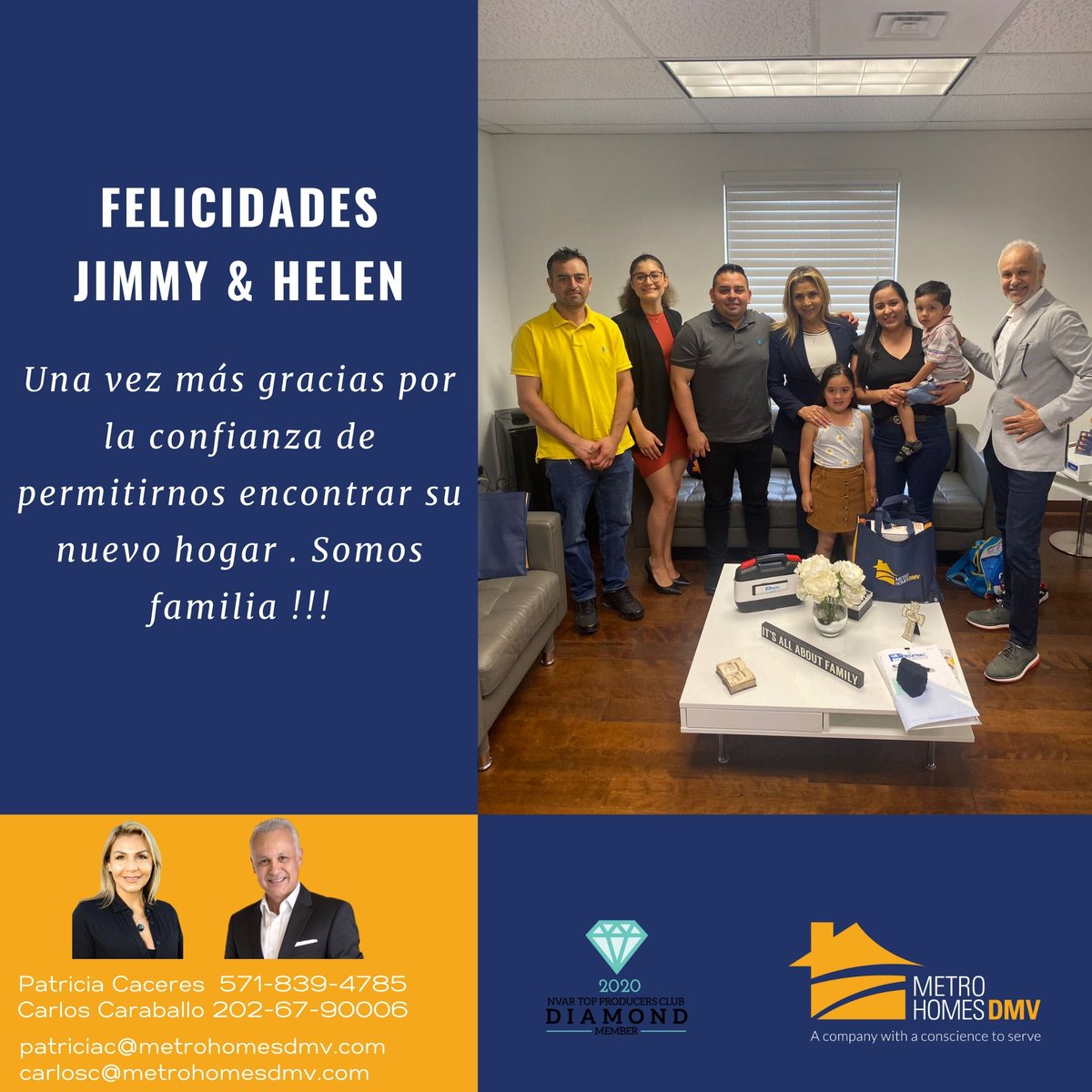MetroHomesDMV's tweet photo. Felicidades Jimmy &amp; Hellen

If you are looking to buy or sell a property contact us today!
Patricia Caceres https://t.co/z2eqRpotpt
Carlos Caraballo https://t.co/lo7FrKdVFa

#homeinspection #homeforsale #justsold #homesearch #realtorforlife #listingagent #homebuyer #realtor® https://t.co/GWFoj5th92