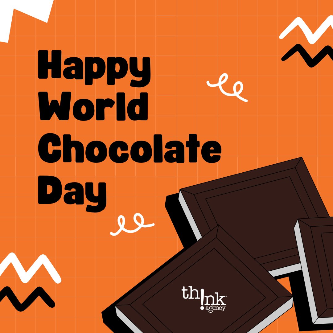 thinkagency's tweet photo. 🍫 It's #WorldChocolateDay! We have 3 ways to sweeten up your socials.

1. Learn about your audience 
2. Stay topical and relevant 
3. Keep the convo going

Follow Think Agency for more marketing tips and tricks. https://t.co/dblxlqHRbG