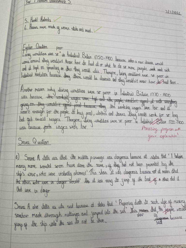 MrsRCliffe's tweet photo. I’ve been watching the History Ks3 assessment discussions on Twitter for a while and we’re trialling a new style and question types with Year 7 ready for September 🤞 Influenced mostly by @sehartsmith tweets and @richkbristol fabulous article https://t.co/SLcBqL8Pu7