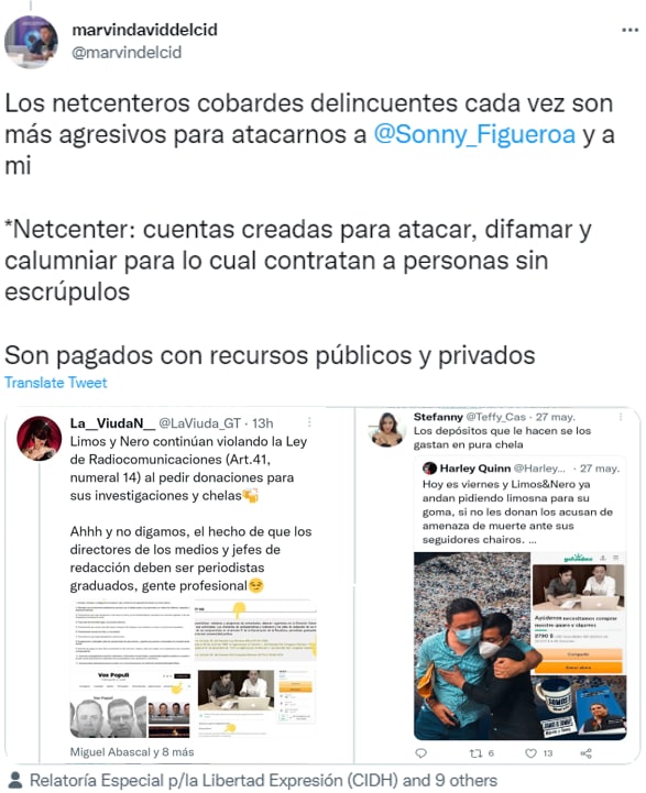 Pobre periodizta mediocre <a href="/MarvindelCid/">marvindaviddelcid</a> se sintió mal por decirle la verdad, que las donaciones que recibe se las gasta en chelas y drog@s.

Duele la verdad 🤣🤣

<a href="/Sonny_Figueroa/">Sonny Figueroa</a> le podés pasar el recado por qué el cobarde me tiene bloqueada.