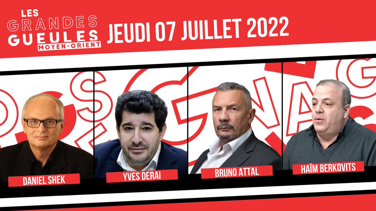 GGMO_i24's tweet photo. 🔴 @BPetrover sera accompagné de ses #GGMO : @YDerai, @Bruno_Attal_, @ShekDaniel et Haïm Berkovits

➡️Au programme 📄

💵Hausse des prix en Israël : un thème de campagne ?
🇫🇷 "Rescapée" : nouveau dérapage de la @FranceInsoumise ?
🇮🇱🇸🇦Israël/Arabie Saoudite : la paix à tout prix ? https://t.co/JuLMVjNEzC