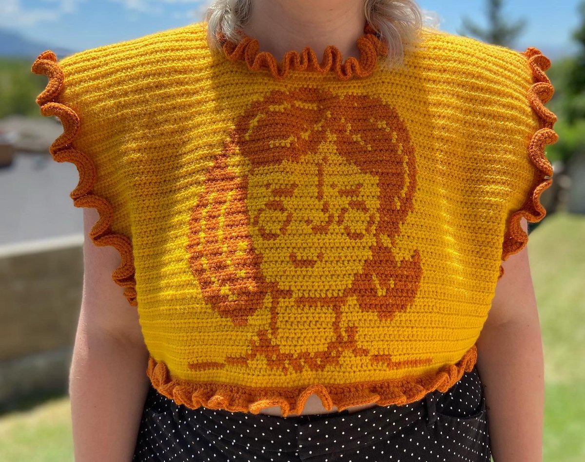 hayleem627's tweet photo. finally finished this little crochet vest and I’m very proud of how it turned out 💛🧡
#crochet #graphgan #crochetvest https://t.co/2fS0RtuigO
