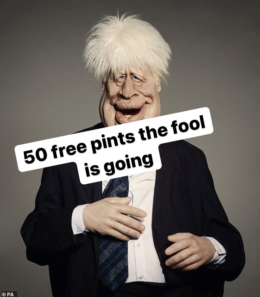 We are giving away 50 pints  to celebrate the fool leaving (one per person) from 7pm tonight
About time.
Any way drink responsibility.
Most important vote,
Fund the NHS,
Discuss issues even if you don’t agree let’s have a beer. 
#ByeBoris