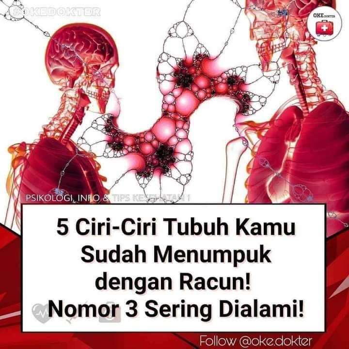 5 Ciri ciri Tubuh kamu sudah menumpuk dengan racun.

Nggak bisa di pungkiri pola hidup dan makanan yang tidak sehat menyebabkan racun menumpuk dalam tubuh.

Mau tahu apa aja ciri cirinya?
