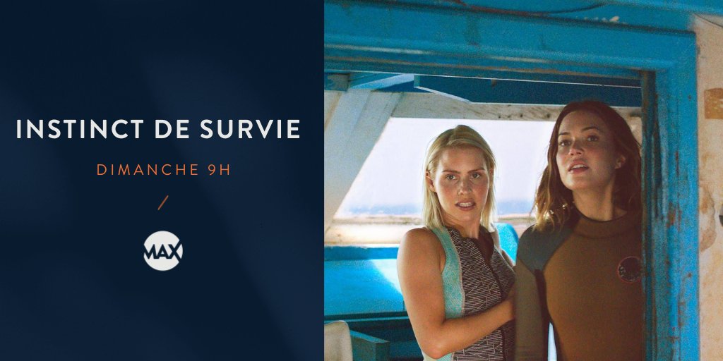 En vacances au Mexique, une Américaine en rupture amoureuse et sa soeur aventureuse se retrouvent coincées dans une cage au fond d'une mer infestée de requins.
🦈 Instinct de survie, dimanche 9h