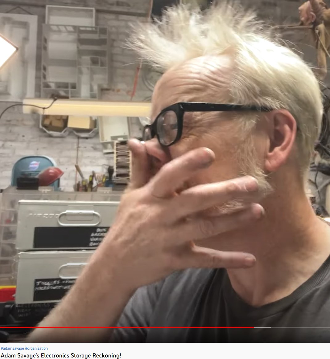 Hey Adam <a href="/donttrythis/">Adam Savage</a> Thought you would appreciate this - I paused your video to step away from my desk and came back to this image.