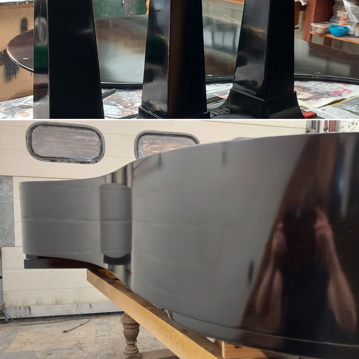 Another glorious summers day and some brilliant weather for reviving the black french polish on a Steinway 

#restoration #steinway #frenchpolish #workshoplife #thepianoworkshop #northyorkshire #passionforperfection