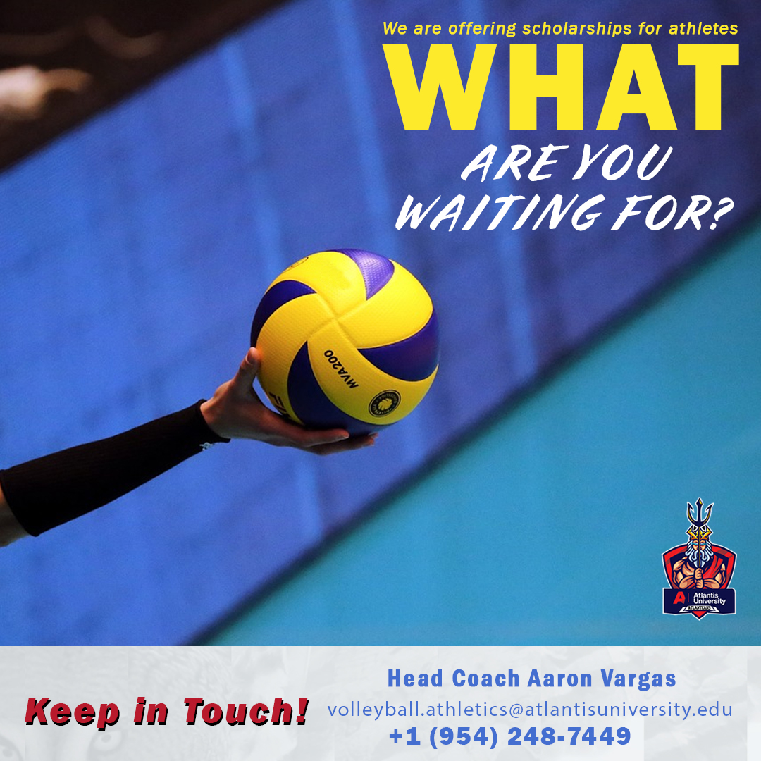 Jump straight to Atlantis University and make a spike for a volleyball scholarship or click on this link auatlanteans.com/sb_output.aspx…
.
#WeAreAtlanteans #Volleyball #scholarship #Miami #university #mba #highschool #womenvolleyball #menvolleyball #atlantisuniversity #studyinmiami