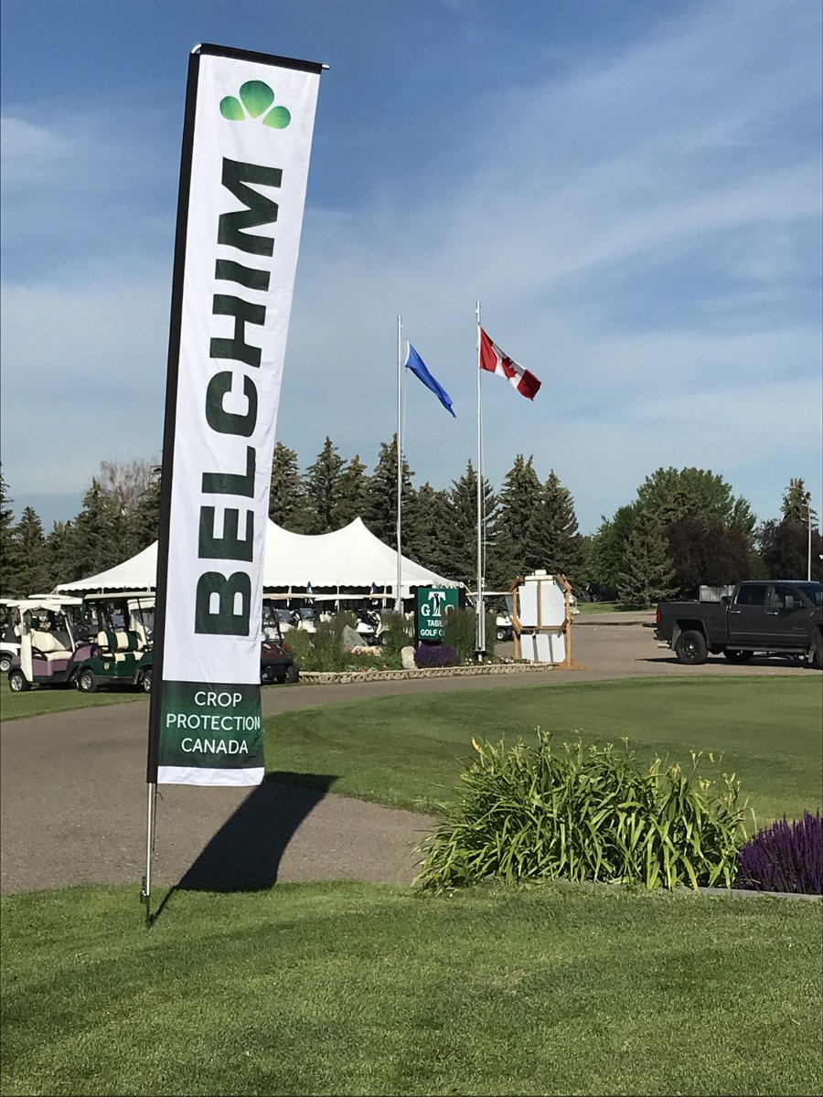 JStringam's tweet photo. All set up for (PGA) Potato Growers of Alberta golf event in Taber today.  Looking forward to interacting with customers and industry people #Cdnag #westcdnag #spray22 #potato https://t.co/8hEZ3ZLbDn