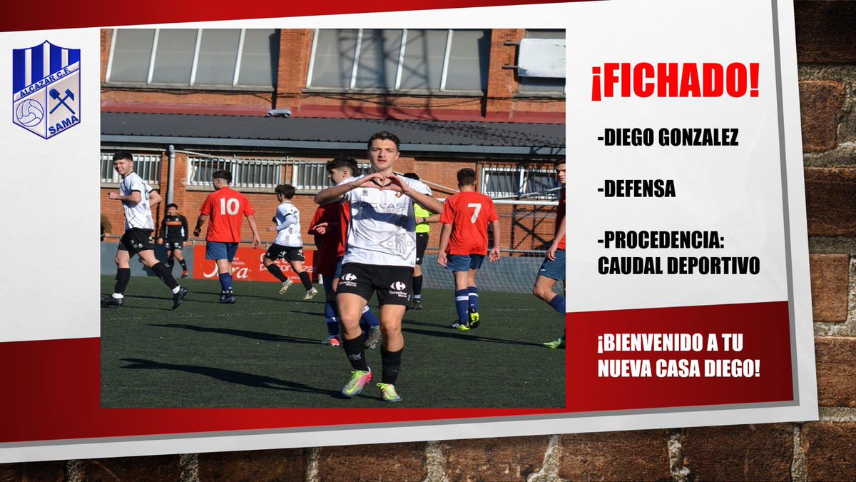 ¡FICHAJE! 🔴🔵

🛡Defensa: Diego González.

Diego, central de envergadura procedente del Caudal Deportivo, aportará poderío aéreo y jerarquía a la zaga alcazarista.

¡BIENVENIDO A TU NUEVA CASA DIEGO!

#SomosAlcázar
#Desde1954