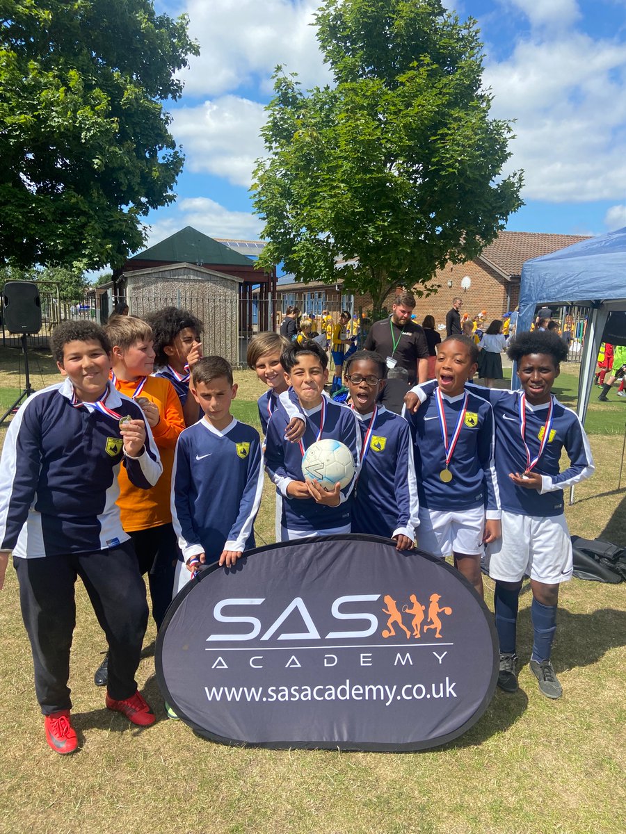 RFitzroyAcademy's tweet photo. A big well done to our Year 6 football team who finished as runners-up at the @SASACADEMY1 / @AcademyAtwood tournament today.  

Our boys played superbly throughout the day whilst displaying the RFA values ⚽️ #PEatRFA https://t.co/NceYCJw94m