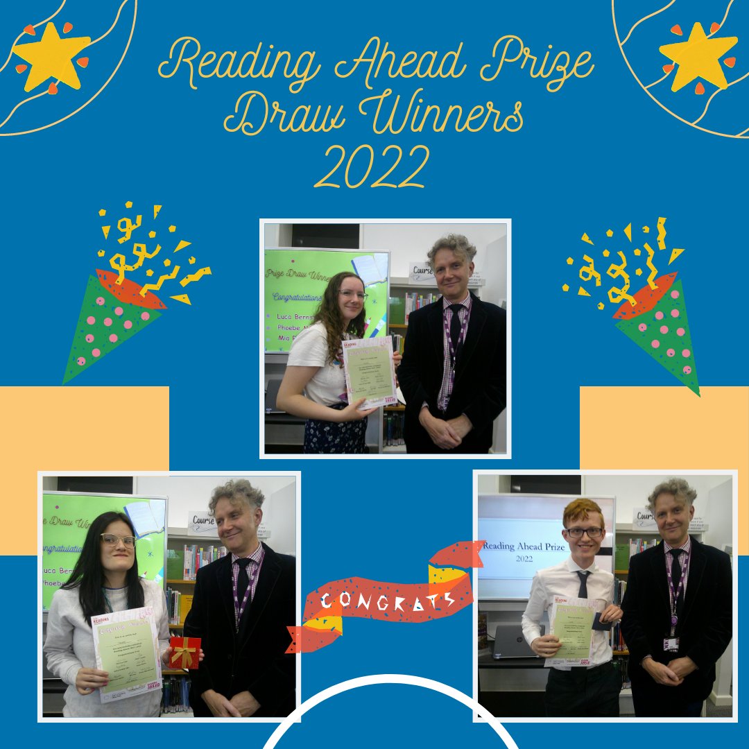 LRC_OneSFC's tweet photo. 🏆 Congratulations to our Reading Ahead Prize draw winners 🏆
Thank you to all the two hundred and seventy five students for participating in the 'Reading Ahead challenge'.
@suffolkone
#reading #readingchallenge #nationalreading #competitionuk #books https://t.co/DYIklriZmi