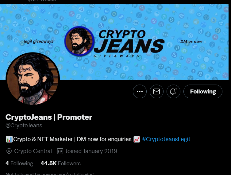 ABavatar1's tweet photo. @CryptoJeans Good luck all! https://t.co/sFBnCmzU9k