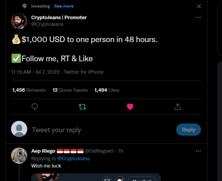 ABavatar1's tweet photo. @CryptoJeans Good luck all! https://t.co/sFBnCmzU9k