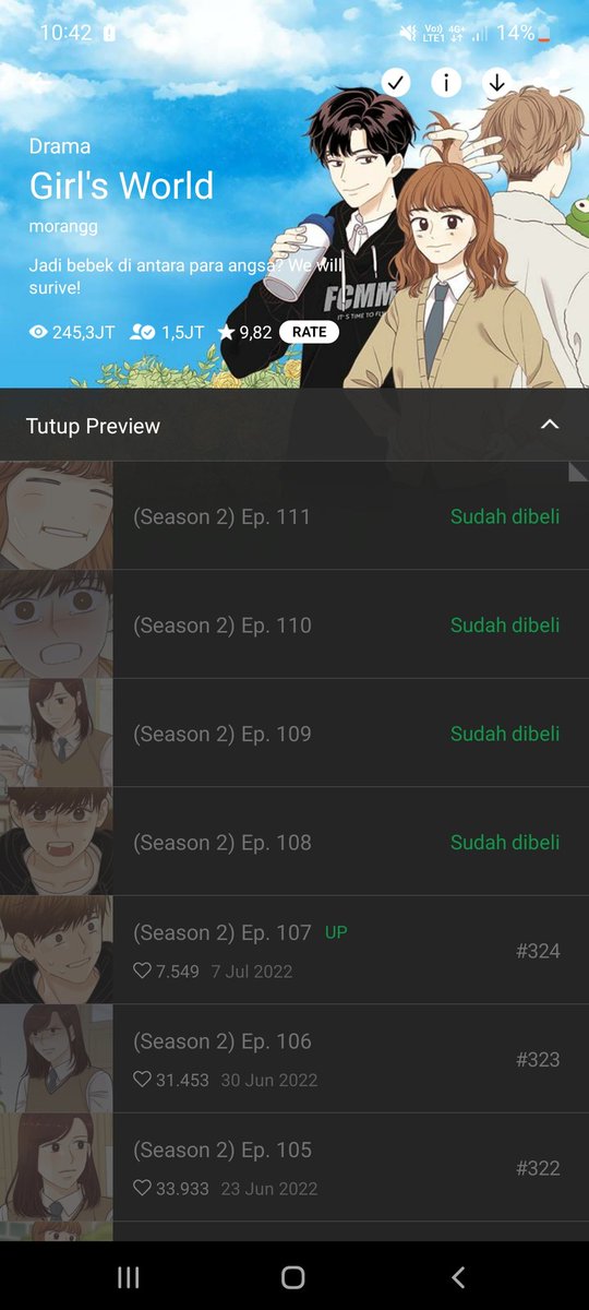Udah berapa tahun ngikutin webtoon ini. Bener - bener ga pernah failed storyline nya.