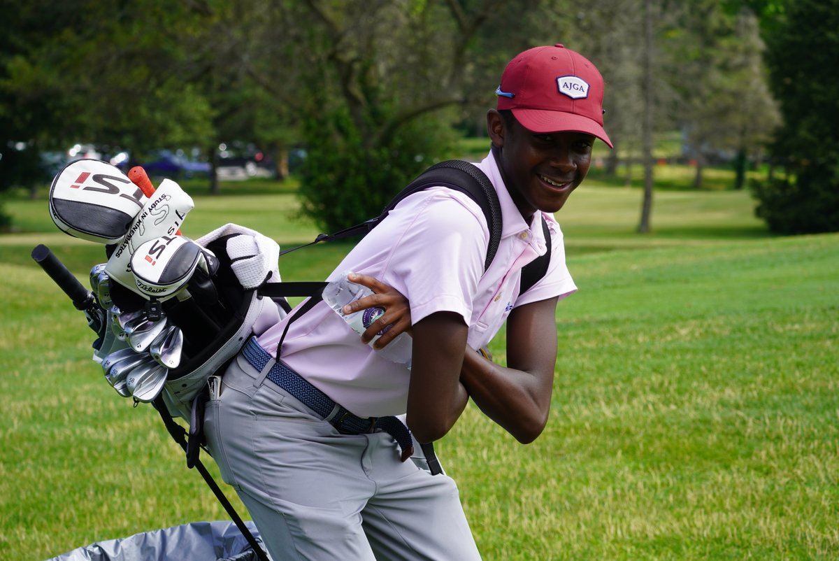 AJGAGolf's tweet image. Swipe to see all of @isaiahmarseille_ moods for final round day at #PennStateJr 😎